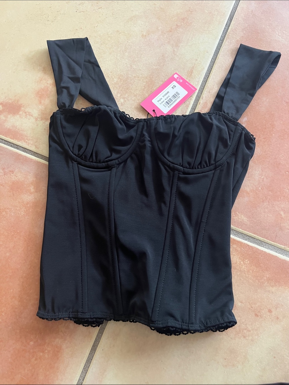 Edikted Marcella Wide Strap Mesh Corset